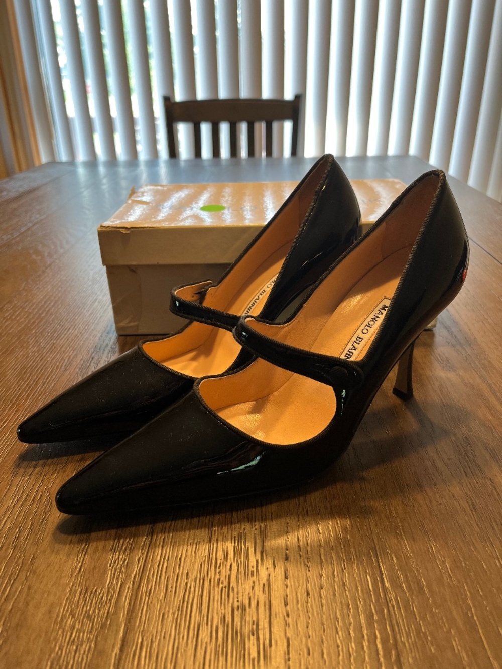 Manolo Blahnik Black Campari Mary Janes Size 40 NEW